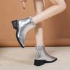 Women's Ankle Boots Black Elegant With Medium Heels Booties Work Female Short Shoes Boot On Promotion Winter 2024 Trend New In