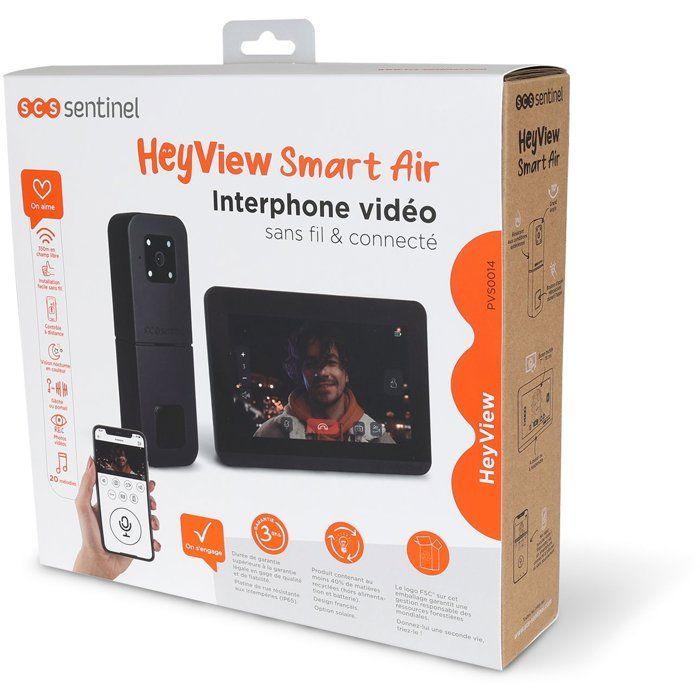 Interphone vidéo sans fil &amp; connecté - SCS SENTINEL - HeyView Smart Air - 7'' - 128 Mo - 868 MHz