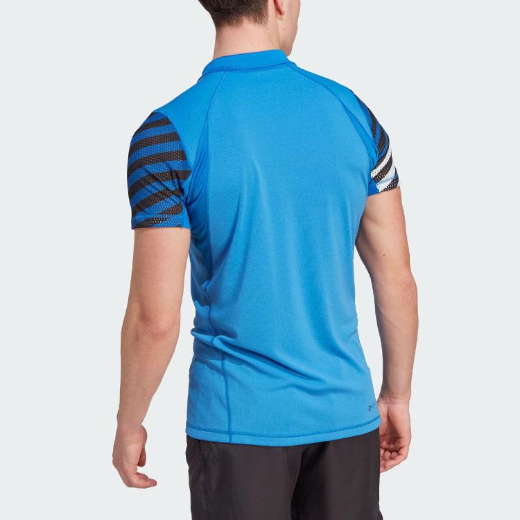 Adidas Рубашка поло Heat.Rdy Freelift Pro Striped Color Block Tennis, мужские рубашки поло Air-Force-Blue HY5872