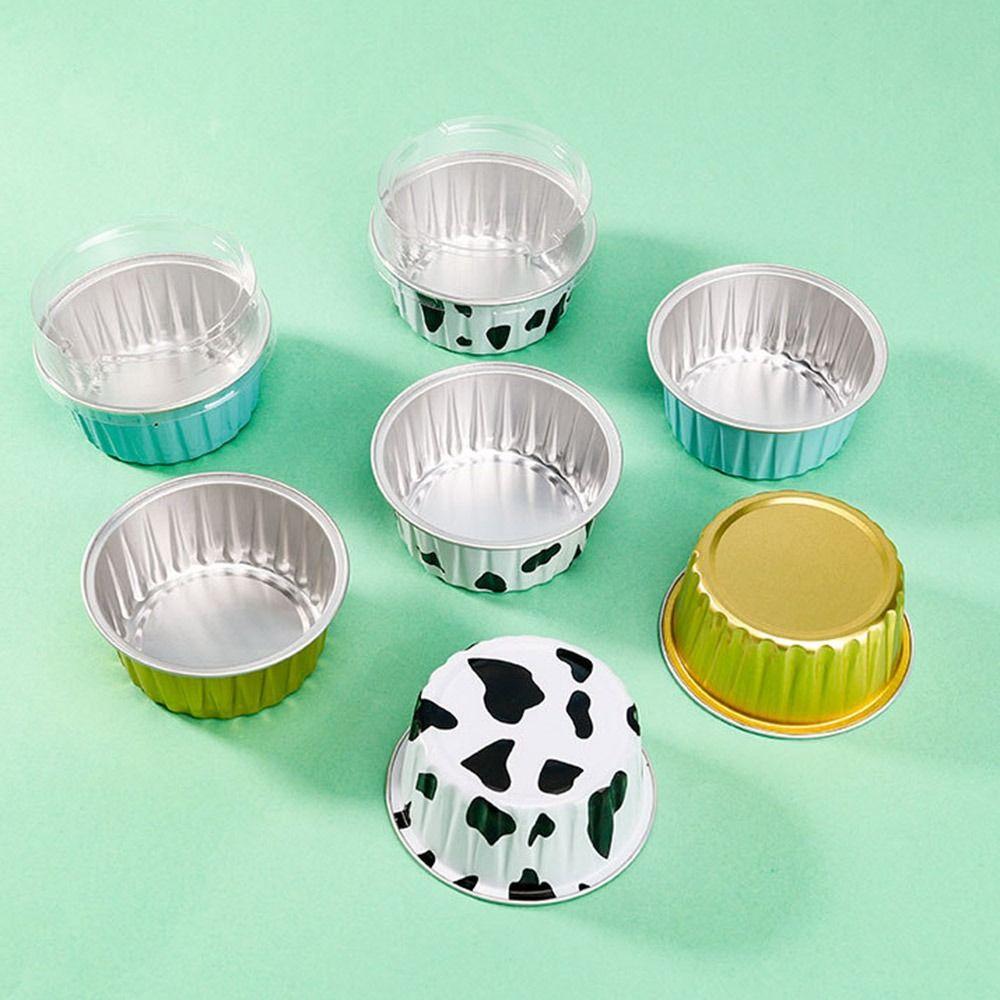 Cake Tool Air Fryer Reusable Aluminum Foil Tin Cup Tinfoil Box Pudding Cake Mold Tray Tinfoil Cups