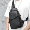 Trendy Men's Leather Chest Bag Fashion Head Layer Cowhide Slant Business Shoulder Crossbody Bag
