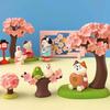 Японская фигурка кошки из смолы - Цветочный фестиваль DIY Игрушка Декор Подарок
