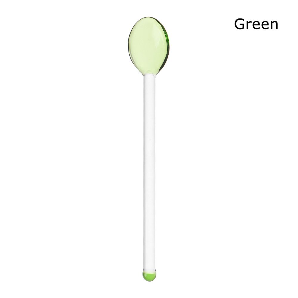 Новая красочная посуда Кофейные ложки Стеклянные ложки для чая с длинной ручкой