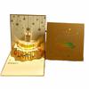 Folding Type Birthday Card 3D Light Greeting Cards New Gift Message Cards  Birthday Party Supplies