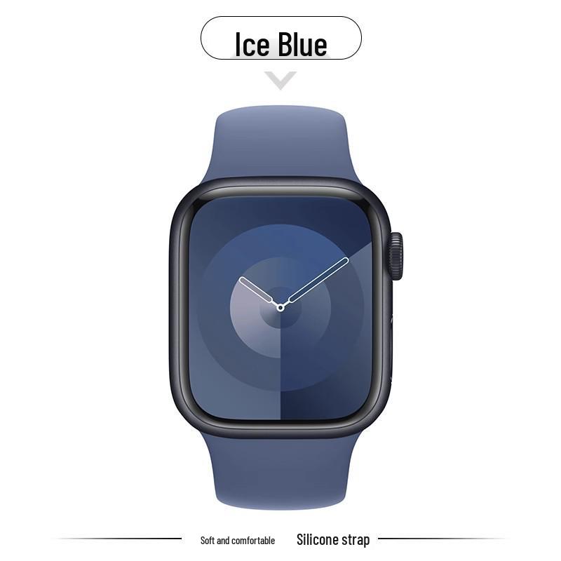 Совместимый силиконовый ремешок для Apple Watch Series 8, 9, 10 и 11 - Новая стандартная модель для девушек (S)