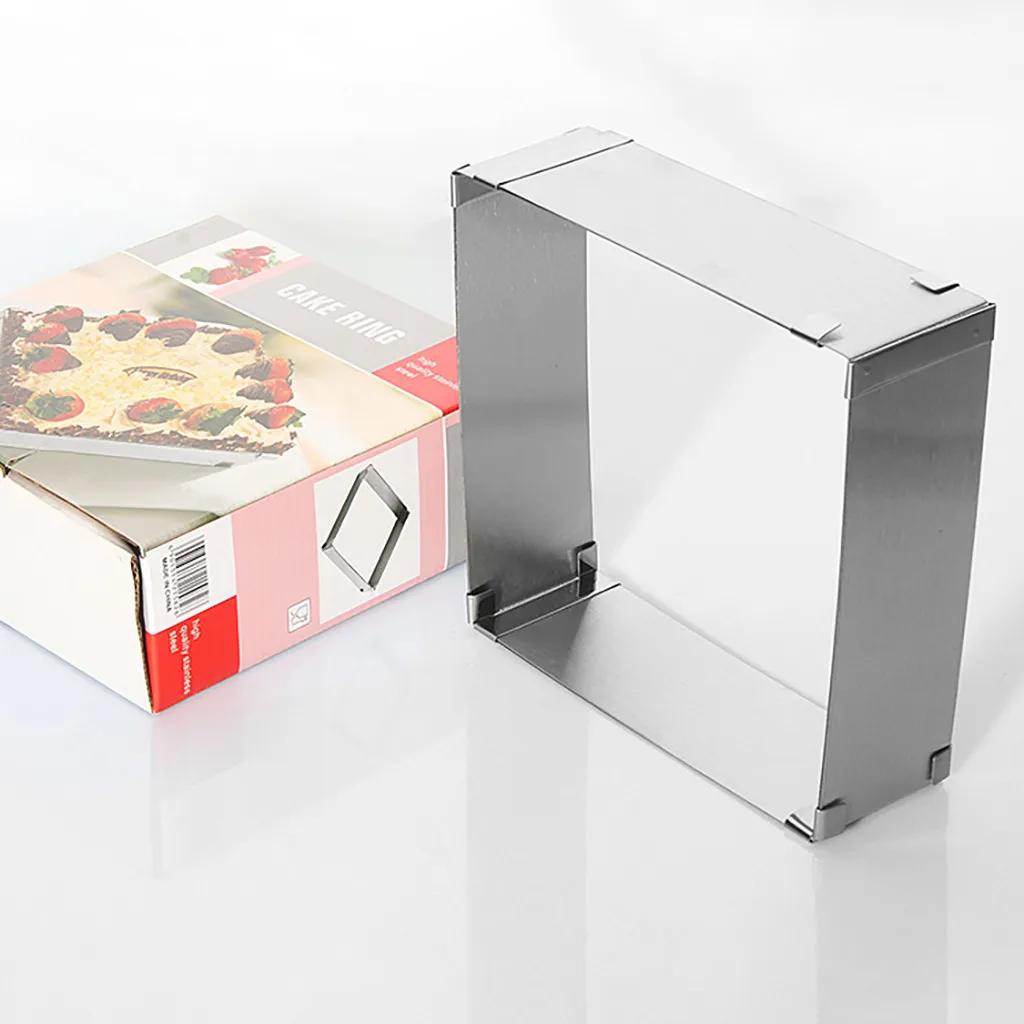 Регулируемая форма из нержавеющей стали для торта, печенья, помадки, мусса, инструмент для выпечки, форма для торта, кондитерские принадлежности, инструменты для украшения торта