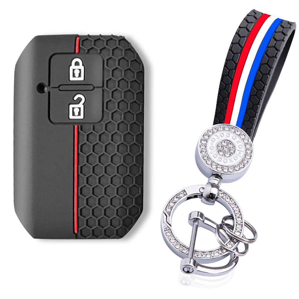 Для Suzuki Swift GXL Sport Katana Vitara Ignis Jimney XL7 Ertiga чехол для ключа силиконовый держатель автомобильные аксессуары брелок чехол для ключа