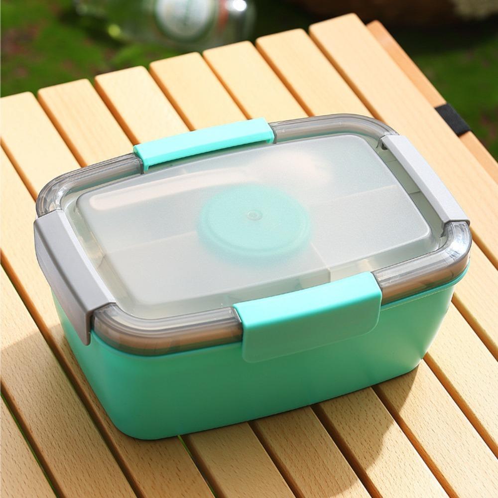 Tableware 2 Layer Lunch Box Leak Proof 2000ML Food Storage Container with Dressing Container Compartment Salad Box Worker