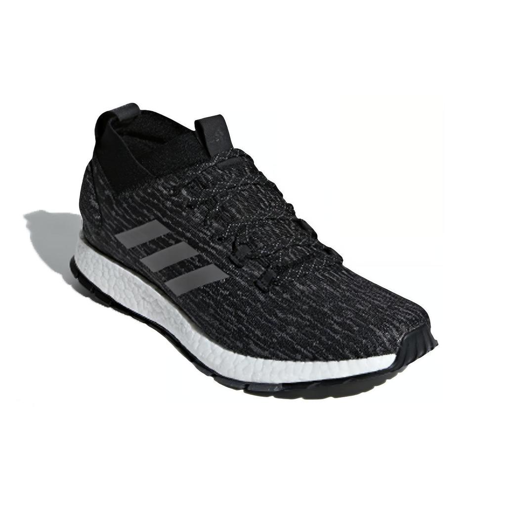 adidas Pure Boost Удобная ткань Нескользящие Дышащие Низкие Кроссовки для марафона Унисекс кроссовки Черный Серый G26429
