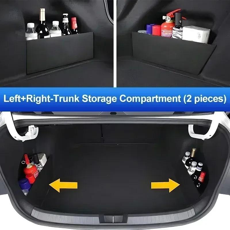 For XPeng P7i ~2024 MK1 E28a Car Trunk Storage Partition Multifunction Storage Box Thicken Trunk Side Partition Auto Parts