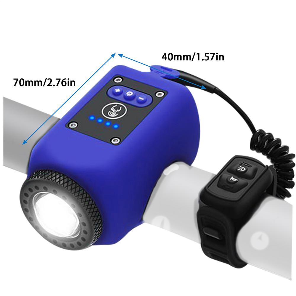 120 DB Horn For Bike 120 DB Waterproof Bike Lights For Night Riding USB Rechargeable 180 Degree Viewing Angle Flashlight