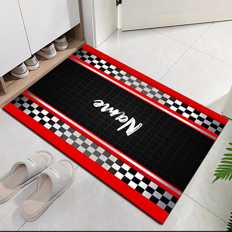 Custom Name Racing Printed Carpet, for Office Chair Living Room Bedroom Kitchen Room Decor Gifts.