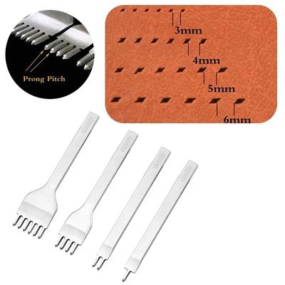 3/4/5/6MM 1/2/4/6 зубцов DIY Кожаный дырокол Инструменты для сшивания кожи Алмазное долото Кожа Резьба Дырокол Работа