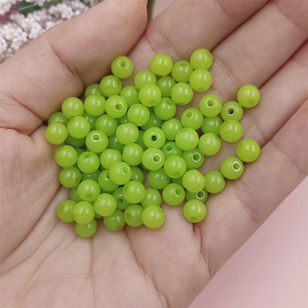 400 шт. 6 мм акриловые бусины желейного цвета DIY фурнитура ювелирные аксессуары браслет ожерелье одно отверстие кулон