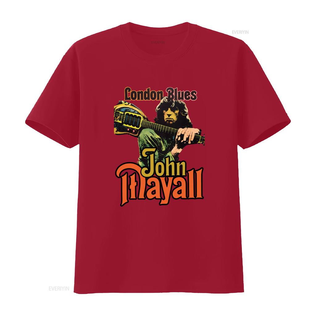 Cotton John Mayall London Blues 1964 1969 Album The Turning Point T Shirt vintage Washed streetwear Casual Stretched