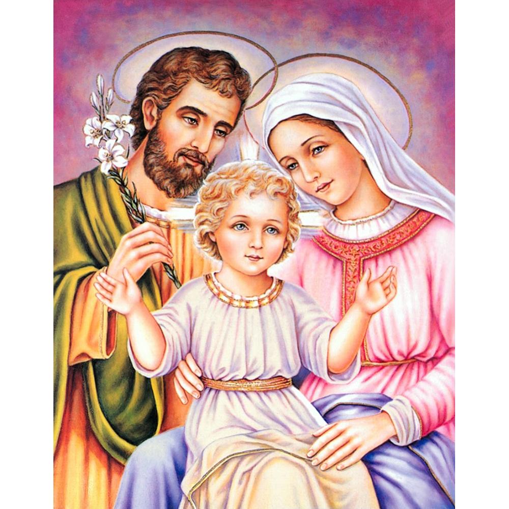 5D Diy Diamond Painting Religious Mother And Child Diamond Cross Stitch Diamond Art Mosaic Home Decoration Gift