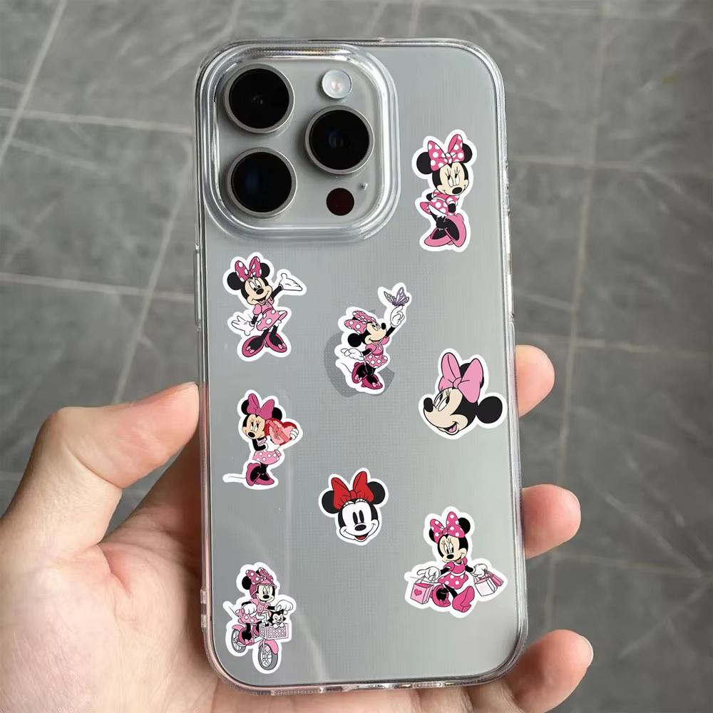 MINISO 65 шт. Мультяшные наклейки Disney Микки Маус и Минни Маус, Милые DIY Наклейки для ноутбука, багажа, скрапбукинга, велосипеда, водонепроницаемые, игрушки