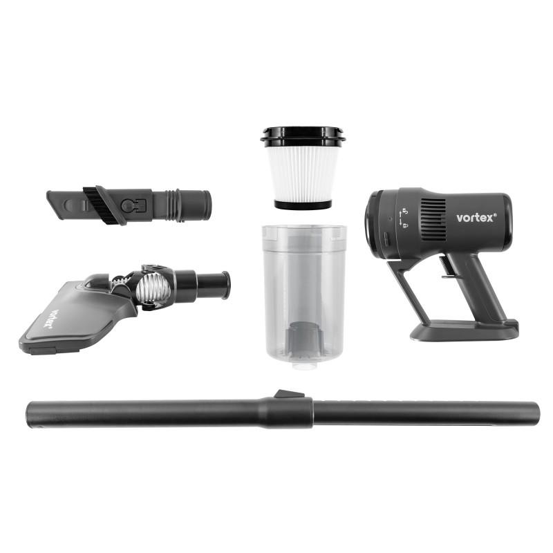 Vortex - Aspirateur Balai 2en1 Sans Fil - 140w - Autonomie(40min) - Filtre Hepa - Fourni Avec Support Mural
