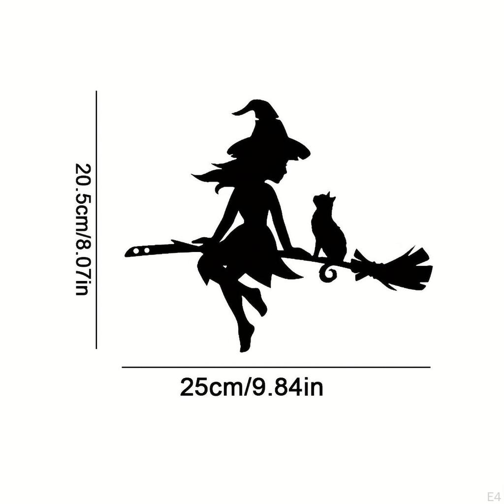Garden Corner Sign with Witch Silhouette for Yard Decor
