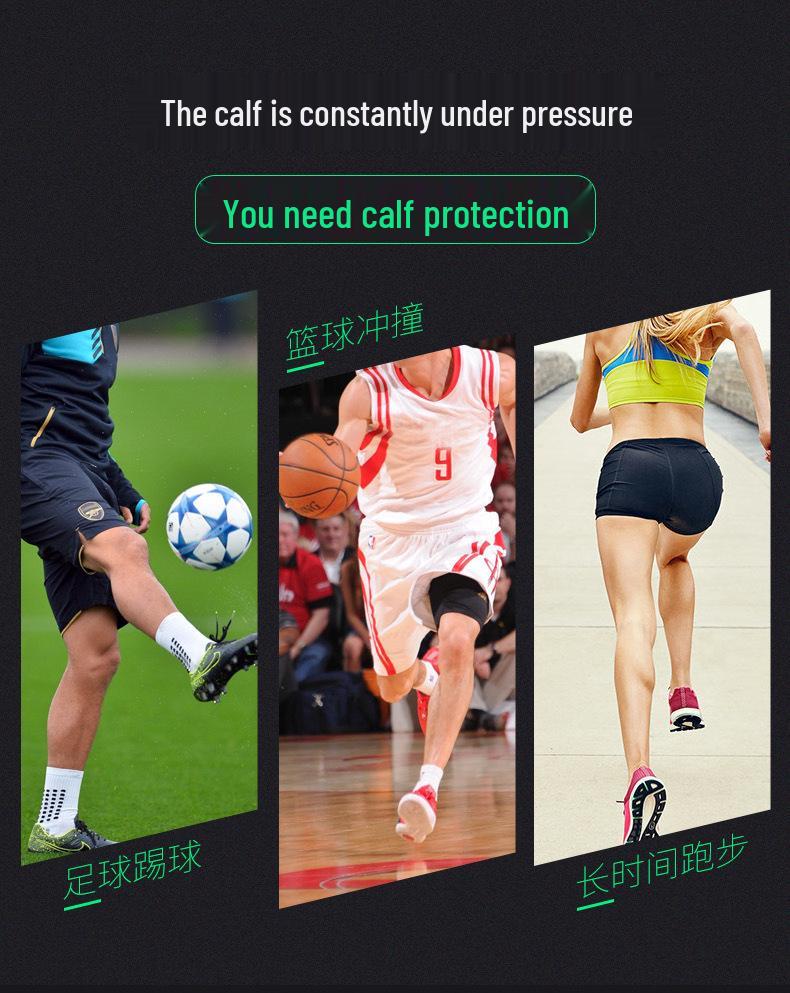 HT020 Breathable Compression Calf Sleeves: Extra Long Support for Basketball, Football, and Hiking