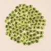 100Pcs Acrylic Letter Beads For Jewelry Making Clear Alphabet 7mm Flat Round Spacer Bead Diy Bracelets Necklace Accessories