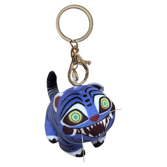 Anime Tiger Plush Keychain Cute Tiger Plush Doll Tiger Key Ring Soft Stuffed Animal Gift for Family Friends Children