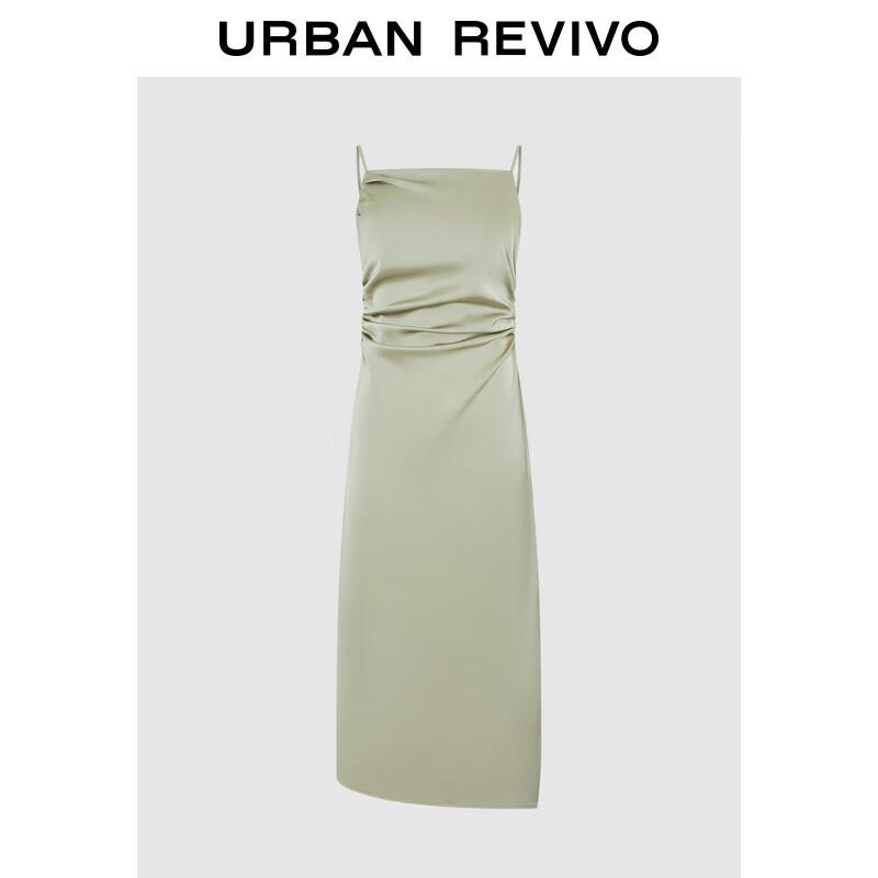 UR Women's Pleated Asymmetrical Strap Dress