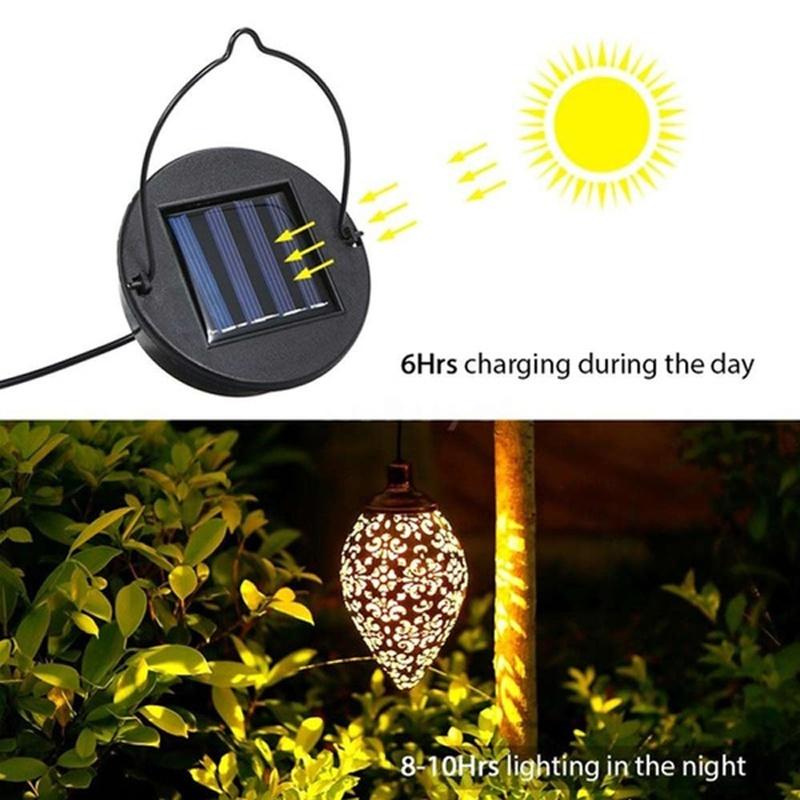 Solar Garden Light LED Garden Lamp Outdoor Rainproof Solar Water Drop Rugby Chandelier Garden Lawn Terrace Decoration