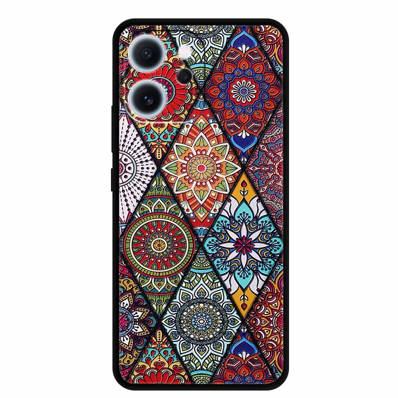 Cartoon Phone Case For Oppo Reno15 F Soft TPU Silicone Protector Relief Flower Emboss 3D Cover Funda Reno15F 15F Bumper Shield