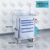 ABS Anesthesia & Infusion Multifunctional Rescue Trolley with Single/Double Door and Five Drawers
