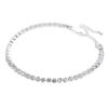Elegant Rhinestone Collar Necklace - Single Row, Full Diamond Bridal Jewelry