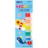 Amos iForm Rainbow Clay 7-piece Set 13g, Mixed Colors, Korean Toy Supplies