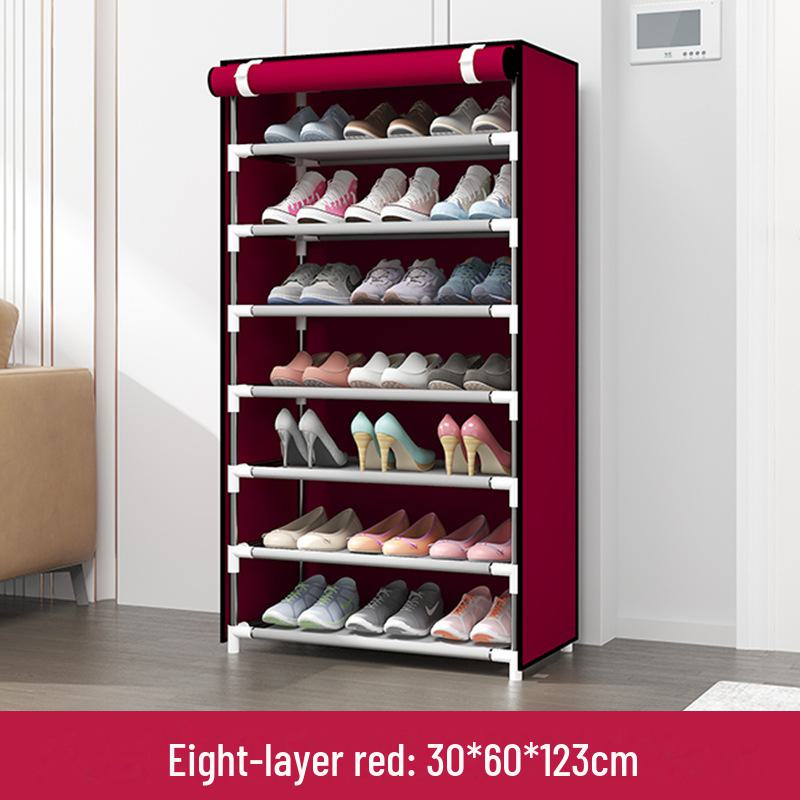 Multi-layer Shoe Rack for Home, Door, or Dorm Storage - Dustproof and Space-saving Shoe Organizer.