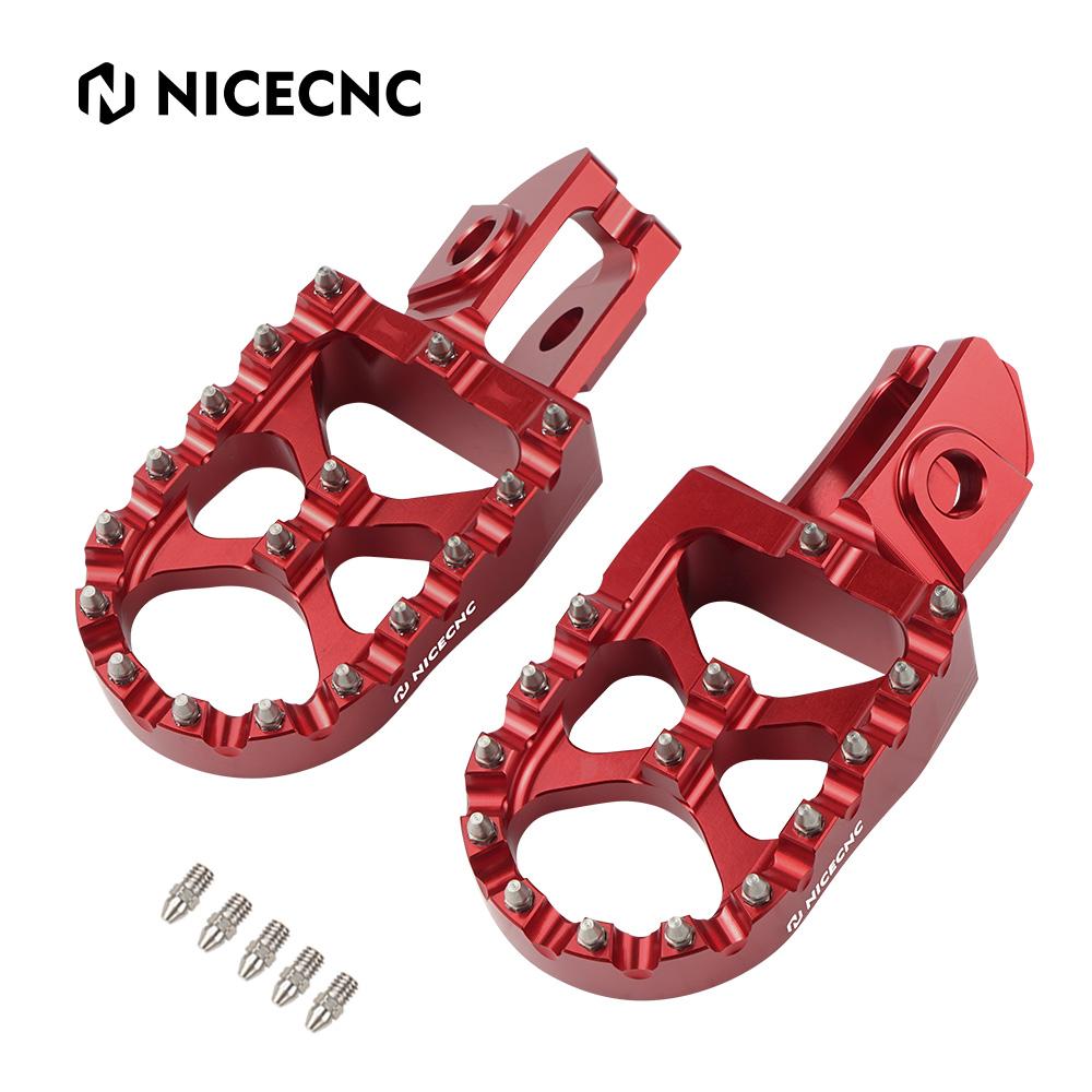NICECNC For Beta RR 300 2020-2024 Forged Aluminum Foot Pegs FootRest Footpegs Rests Pedals RR 250 350 390 400 430 450 480 520