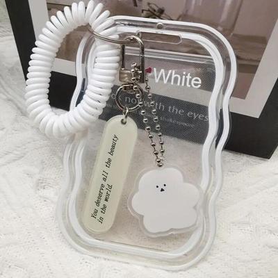 Креативный дизайн Kpop держатель для фотокарточек Прозрачный держатель для карточек Брелок для фото чехлы для автобусных карточек Чехол для студенческих карточек Защитник для фотографий