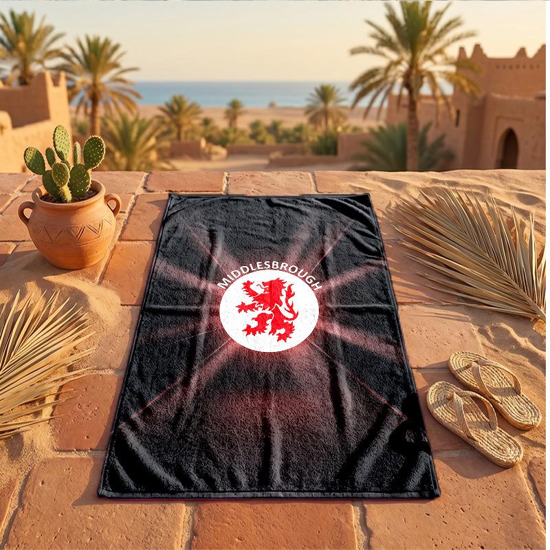 Middlesbrough FC Print Microfiber Beach Towel Quick Dry Absorbent Large Towel For Beach Swimming Travel