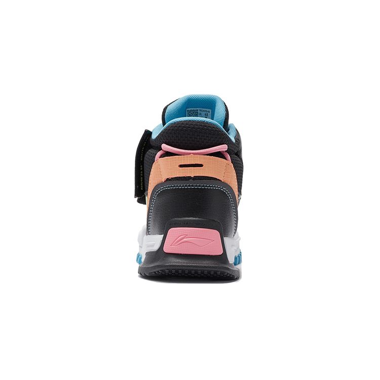 Li Ning Youth Unrestrained Comfortable Casual High-Top Running Shoes Kids Running Shoes Black YKCR172-12