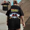 25-26 Summer Back To The Future T-Shirt Graphic Printing Men's Women's Fashion Hip Hop Streetwear Short Sleeve Plus Size Unisex