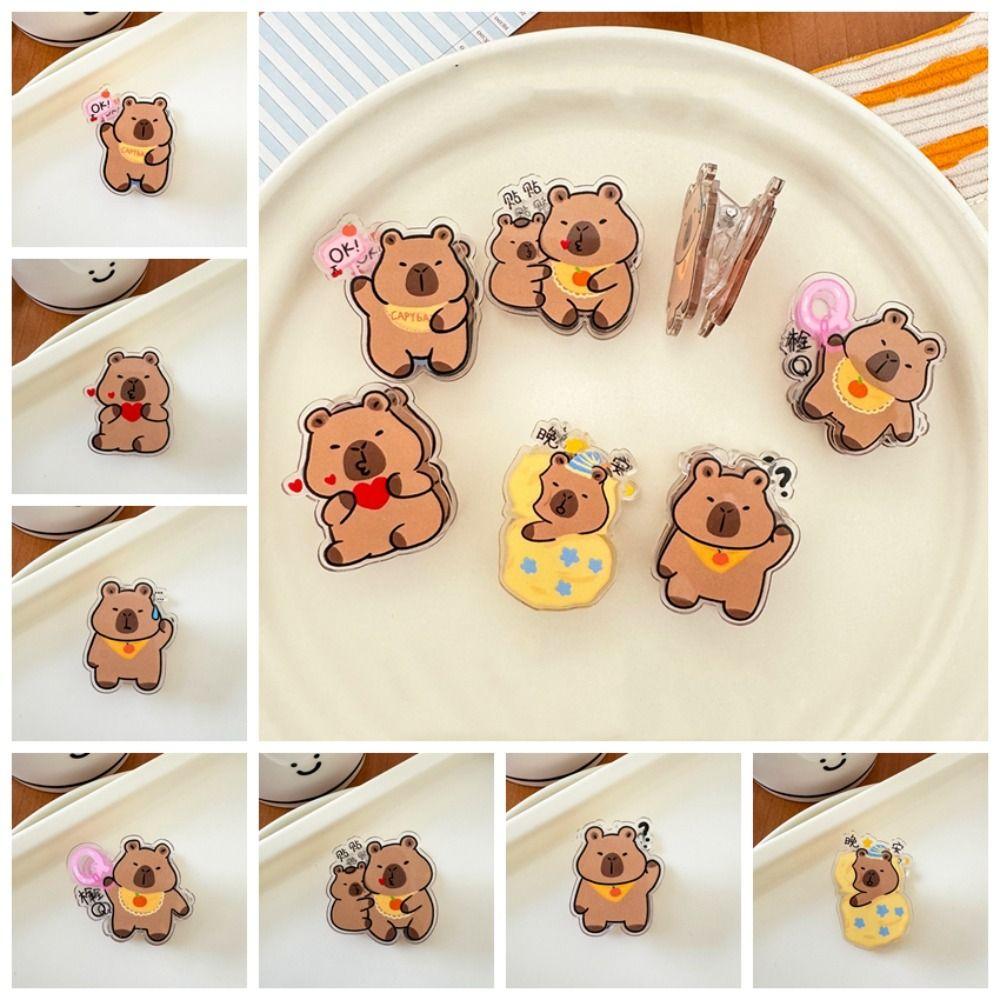 Creative Cute Paper Clip Lovely Binding Sealing Clamp Photo Clip Capybara Acrylic Clip Student