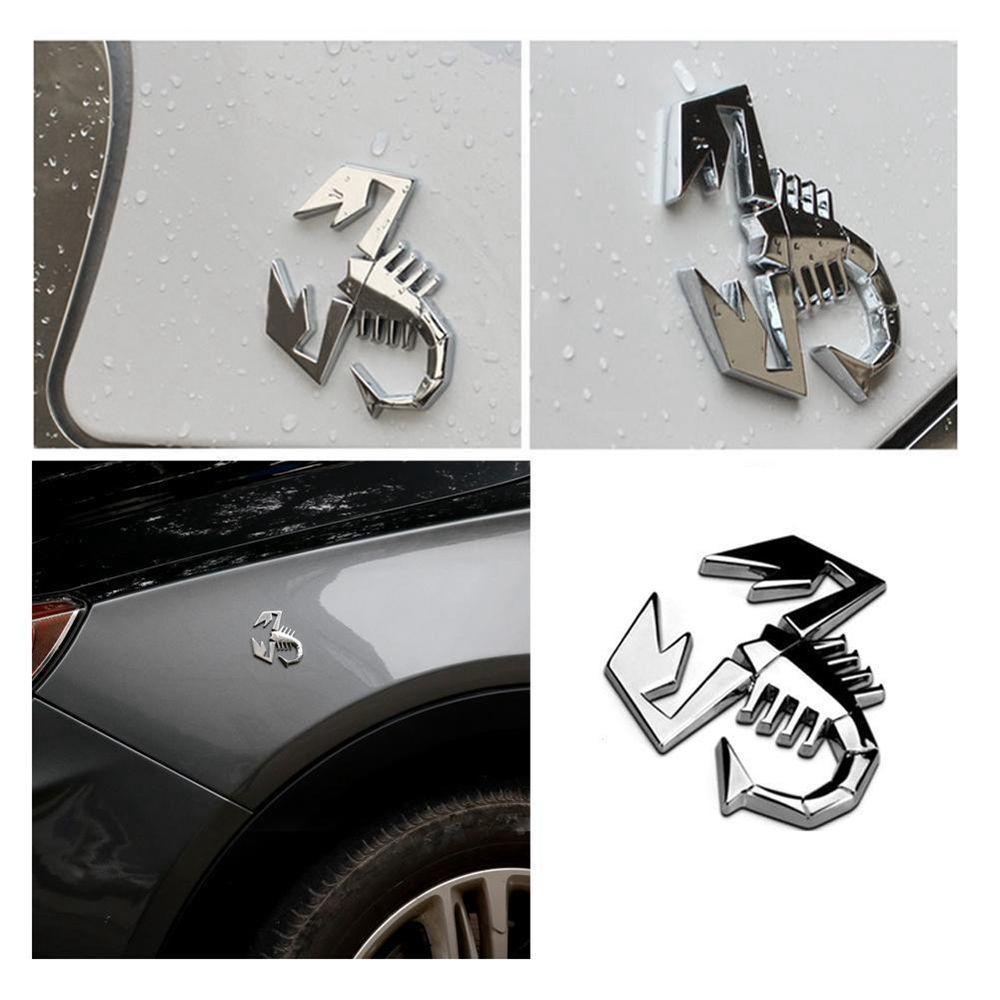 New Logo Decal Silver Badge Emblem Auto Decor Scorpion Car Sticker 3D Metal
