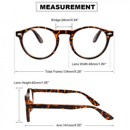 Retro Reading Glasses Oval Spring Hinges Tortoise Readers +1.0 1.5 2.0 2.5 3.0