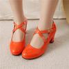 Женские туфли-лодочки на высоком каблуке, весна-лето, новая модель, толстый каблук, однотонные, большой размер, с открытой союзкой, туфли с низким верхом