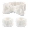 1 Set Face Wash Hair Band Soft Comfortable Spa Bowknot Headband And Wristbands Set Grooming Accessories