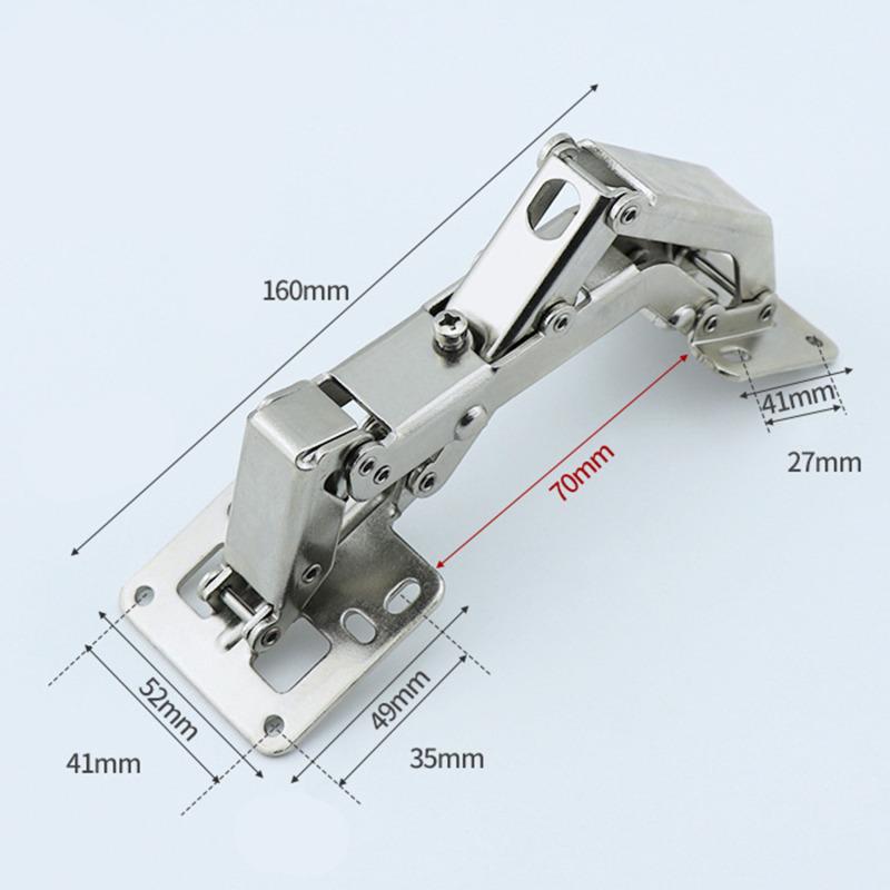 Soft Close No Punching Required Spring Hinges,No Pre-drilled Noiseless Hidden Concealed Cabinet Hinge Furniture Hinge