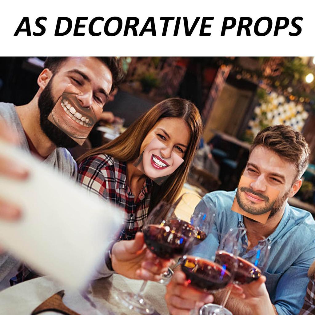 Set of 10 Entertaining Face Cover Cup Mat Combo Enjoyable Face Coasters Unique Cup Pads Multi Functional Mask Coaster