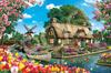 EPOCH 2016 Very Small Piece Jigsaw Puzzle Elegant Collection Flowering Canal Village with and Score Ticket Illustration/Art (50x75cm) 22-604s Glue,
