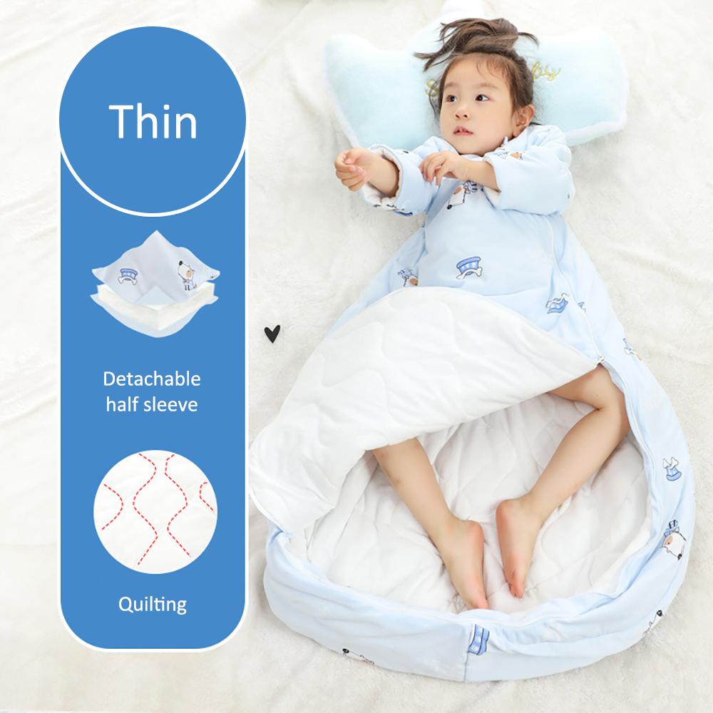 Sleeping Bag For Children 2.5Tog Baby Sleeping Bag Winter Thick Detachable Sleeves Anti-Kick Blanket Infant Quilt Sleepwear