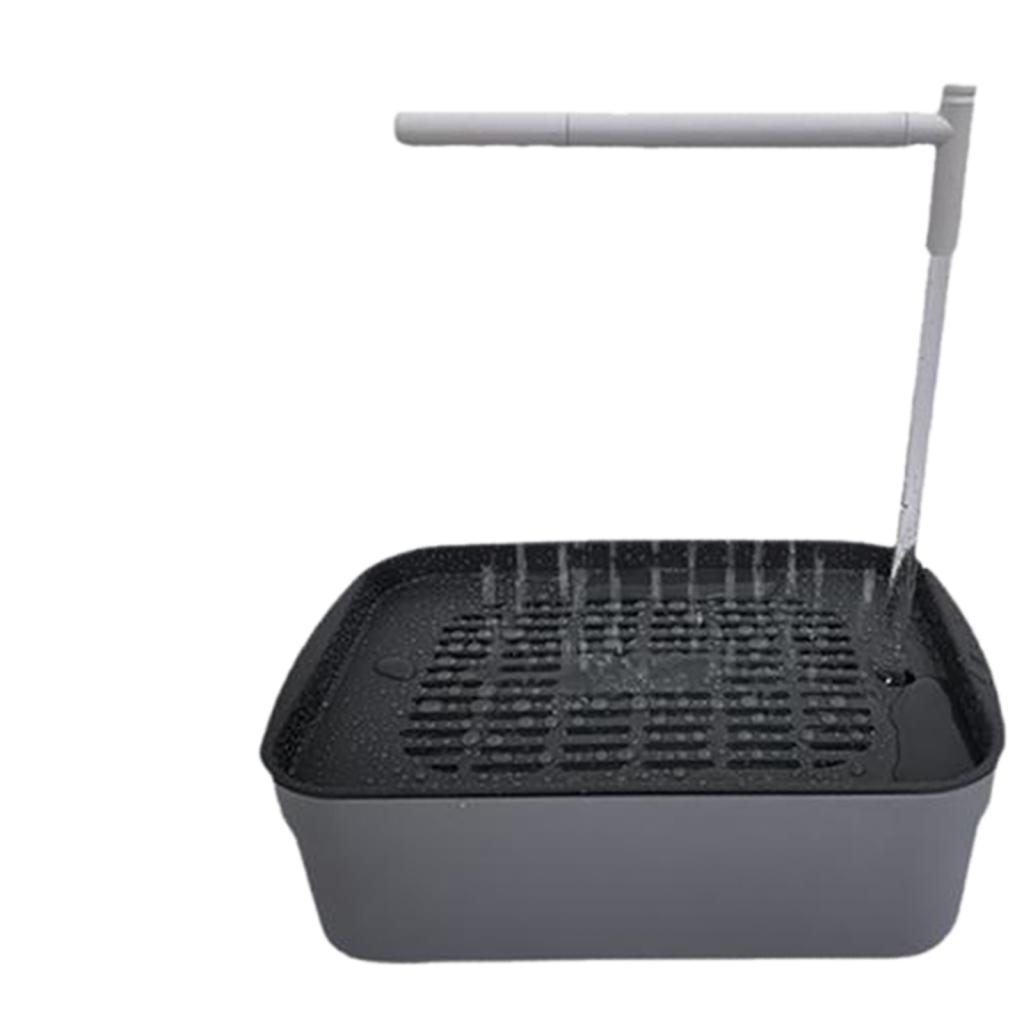 Automatic Bird Bath Tub Shower with Running Water Parrot Bathtub for Goldfinch Lovebird