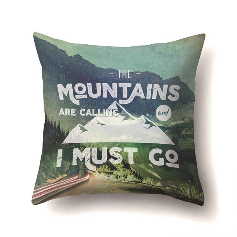 Modern Painted Simple Household Car Polyester Pillow Case Car Decoration Home Printed Waist Pillow Case