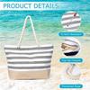 1Pcs Beach Bag For Women Large Canvas Beach Tote Bag Beach Bags Waterproof Sandproof Swim Pool Bag Travel Essentials